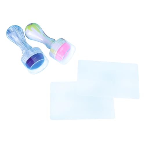 BATHVEVE 2sätze Kompakter Nagelstempelkopf Aus Hochwertigem Material Nagelmaniküre-stempel Für Einfache Anwendung Maniküre-stempelwerkzeug Für Nailart-stempelzubehör von BATHVEVE