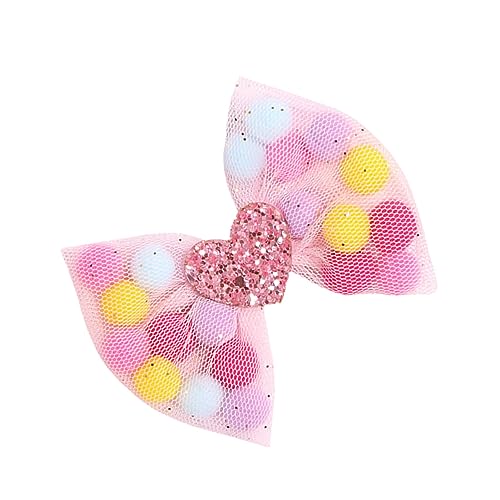 BATHVEVE 2stücke Pailletten-haarspangen Mit Herz-design Haarspangen Für Mädchen Bunter Haarschmuck Mit Schleife Und Netz Kopfschmuck Für Mädchen Und Geeignet Für Schule Und Alltag von BATHVEVE