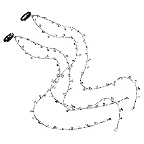 BATHVEVE 2stücke Stern-haarketten Haarverlängerung Haarschmuck Für Zöpfe Haarstyling-tool Für Teenager-mädchen Einfach Zu Tragen Modisch Und Kreativ von BATHVEVE