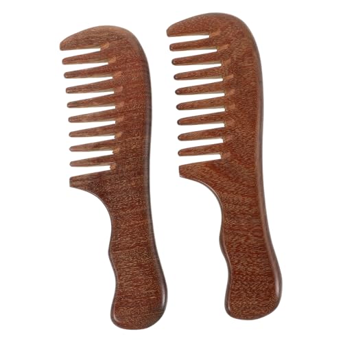 BATHVEVE 2stücke Holzkamm Mit Breiten Zähnen Für Damen Und Herren Zur Kopfhautmassage Und Entwirrung Von Lockigem Haar Für Täglichen Gebrauch Und Reise von BATHVEVE