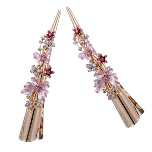 BATHVEVE 2stücke Metall Haarnadeln Mit Strassblumen Vintage Schmetterlings Haarspange Pferdeschwanzhalter Für Damen Haarspangen Accessoires Mit Blumenkristall Strasssteinen von BATHVEVE