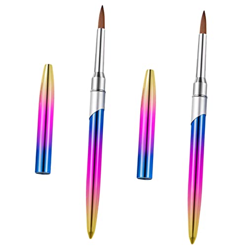 BATHVEVE 2stücke Nagelkunst Pinsel Präzise Malpinsel Für Diy Nageldesign Langlebig Und Komfortabel Für Nagelstudio Und Zuhause Vielseitige Anwendungsmöglichkeiten Für Gel-nägel von BATHVEVE
