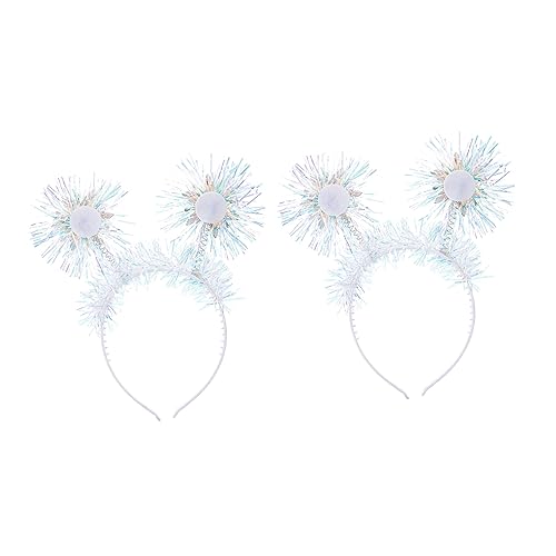 BATHVEVE 2stücke Schneeflocke Stirnband Für Junge Mädchen Party-haarband Mit Schneeflocken-design Performance-haarreifen Lustige Haarbekleidung Für Weihnachtsfeiern von BATHVEVE