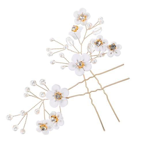 BATHVEVE 2stücke Strass-haarnadeln Für Hochzeit Glänzende Haarspangen Für Frauen Langlebiger Zinklegierung Haarschmuck Für Brautfrisuren Einfach Anzupassen Für Besondere Anlässe von BATHVEVE