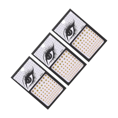 BATHVEVE 3 Sätze Make -up -perlenaufkleber Funkeln Gesicht Lidschatten Edelsteine Edelstein-aufkleber Augen-make-up-aufkleber Harz von BATHVEVE