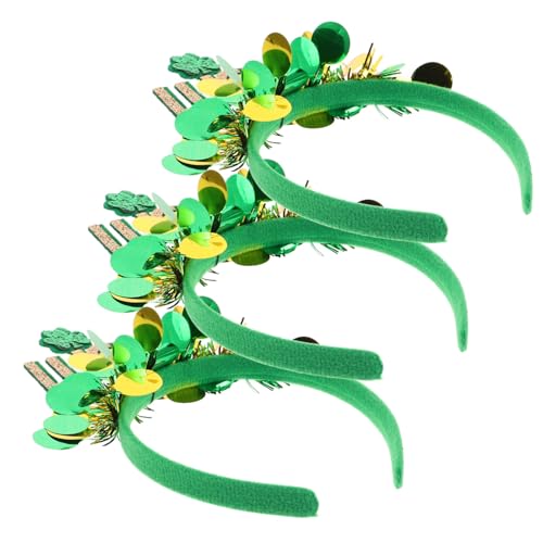 BATHVEVE 3stücke Patrick's Day Stirnbänder Mit Kleeblatt-design Festliche Haarreifen Für Saint Patrick's Day Party-dekoration Und Fotorequisiten Für Kreative Outfits Und Feierlichkeiten von BATHVEVE