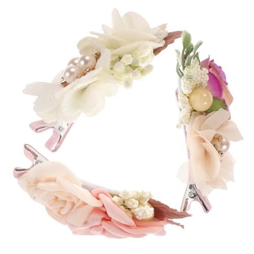 BATHVEVE 3stücke Braut Faux Blume Haarclips Junge Mädchen Floral Haarnadeln Haar Zubehör Hochzeit Kopfschmuck Simulation Blumen Haarspangen von BATHVEVE
