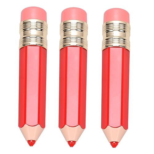 BATHVEVE 3 Stück Lipglasur -Rohr leere Flasche lip gloss tubes Lippenfarbe Behälter nachfüllbarer Lipgloss-Behälter Mini getönt bleistifte Lipgloss-Unterverpackungstube Make-up-Zubehör rot von BATHVEVE