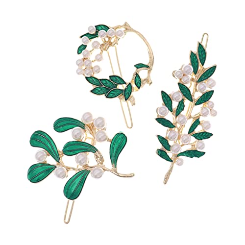BATHVEVE 3 Stück Mädchen Haarklammern Perlen Design Legierung Haarclips für Dickes und Langes Haar Haaraccessoires für Eleganten Look von BATHVEVE