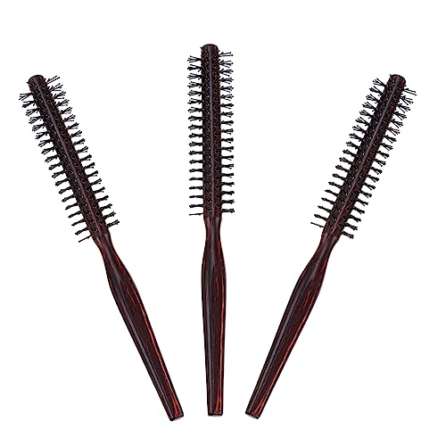 BATHVEVE 3 Stück Runder Haarkamm Aus Holz Für Locken Professioneller Haarstylingkamm Unzerbrechlich Langlebig Für Männer Frauen Zum Entwirren Stylen Von Lockigem Haar von BATHVEVE