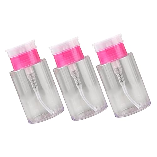 BATHVEVE 3stücke Maniküre Druckflaschen Nachfüllbare Pumpflaschen Für Nagellackentferner Und Make-up Entferner Tragbare Und Auslaufsichere Behälter Mit Chic Design von BATHVEVE