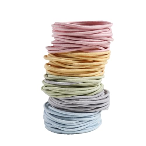 BATHVEVE Elastisches Haarband Für Frauen Nylon-haarbänder Als Haarschmuck Boxen Mit Farbigen Haarseilen Und Haargummis Für Alltag Kopfseil Und Haarring Kombiniert von BATHVEVE