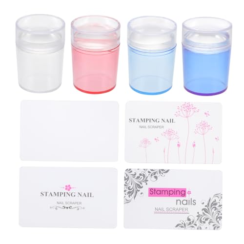 BATHVEVE 4sätze Silikon Nagelstempelset Für Nailart Diy Zubehör Maniküre Stempel Für Heimwerker Und Professionellen Einsatz Einfach Und Schnell Anwendbar von BATHVEVE