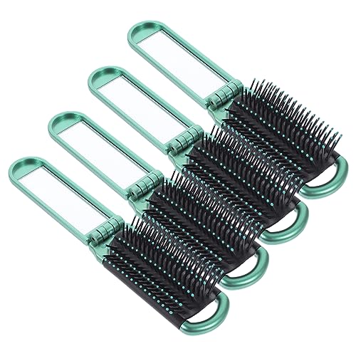 BATHVEVE 4 Stck Faltbare Haarkamm mit Spiegel Teiliges Tragbarer Taschen Haarkamm Kompaktes Design für Reisen für Männer und Vielseitig Einsetzbar von BATHVEVE