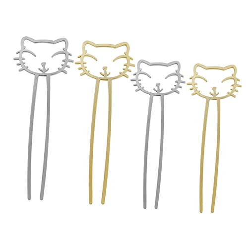 BATHVEVE 4stücke Haarnadeln Für Frauen Süßes Haarschmuck Katzen-design Stabil Und Langlebig Für Hochsteckfrisuren Geeignet Für Alltag Und Besondere Anlässe von BATHVEVE