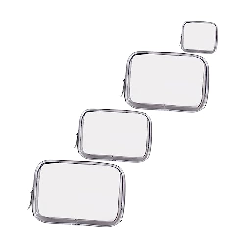 BATHVEVE 4 Stück Teiliges Set Transparente Kosmetiktaschen wasserdichte Kulturtaschen für Reisen Makeup und Toilettenartikel Aufbewahrung Leicht und Geräumig für Damen von BATHVEVE