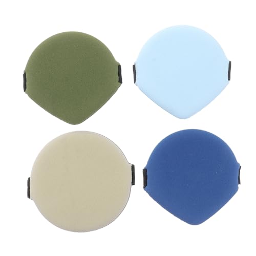 BATHVEVE 4 Stücke Doppelseitiges Make-up-Pulver-Puff Luft Kissen Mini Sahnepulver Gesicht Make-up-Tools für Mädchen Damen Make-up Puderquasten Hydrophiles Polyurethan von BATHVEVE