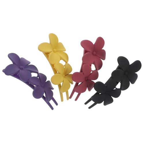 BATHVEVE 4stücke Blumen-haarspangen Flache Große Haarklammern Mit Blumenmotiv Süße Haarklammern Für Frauen Haarschmuck Für Dickes Langes Haar Tägliche von BATHVEVE