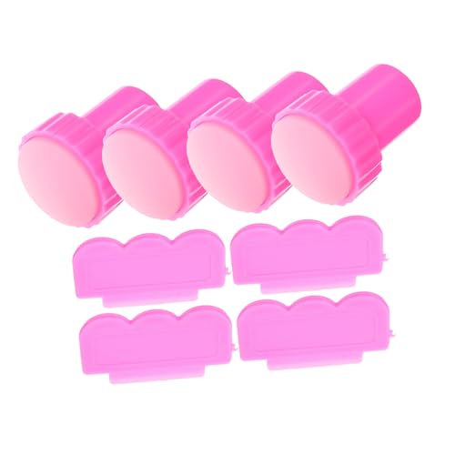 BATHVEVE 4sätze Komplett Mit Silikon-nagelstempeln Und Schabern Für Maniküre-zubehör Als Nagelkunst-werkzeug Für French-tip-stempel Und Nagelkunst-stempel von BATHVEVE