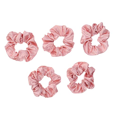 BATHVEVE 5 Stück Satin Haarbänder Einfarbig Elastische Haargummis für Damen und Mädchen Ponytail Halter Haaraccessoire von BATHVEVE