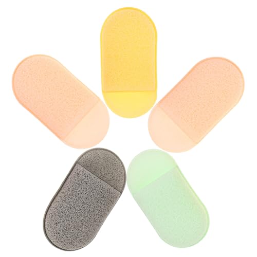 BATHVEVE 5 Stück Teiliges Gesichtsreinigungsschwämme Tragbare Make Up Entferner mit Fingerspitze Vielseitige Gesichtswaschsponge für Sanfte und Make Up Anwendung von BATHVEVE
