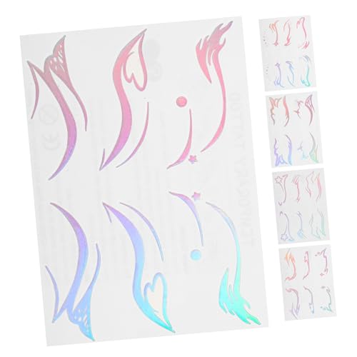 BATHVEVE 5blätter Holografische Augen-make-up Aufkleber Temporäre Gesichtstattoos Für Karneval Halloween Und Festivals Wasserfeste Eyeliner-sticker Für Kreative Looks BATHVEVE 5blätter Holografische Augen-make-up Aufkleber Temporäre Gesichtstattoos Für Karneval Halloween Und Festivals Wasserfeste Eyeliner-sticker Für Kreative Looks von BATHVEVE