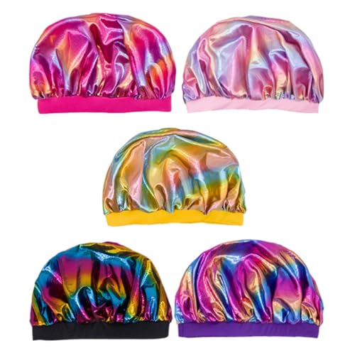 BATHVEVE 5stücke Badedusche Aus Polyester Für Junge Mädchen Und Erwachsene Und Wiederverwendbar Zum Schutz Vor Nässe Beim Duschen Baden Und Waschen Gesichts Für Schlaf Und von BATHVEVE