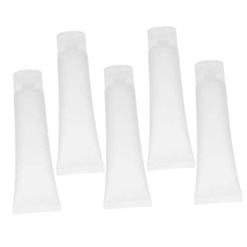 BATHVEVE 5stücke Nachfüllbare Flaschen Quetschflaschen Für Shampoo Gesichtsreiniger Handcreme Körperlotion Für Reisen Sport Und Outdoor-aktivitäten Transparentes Design von BATHVEVE