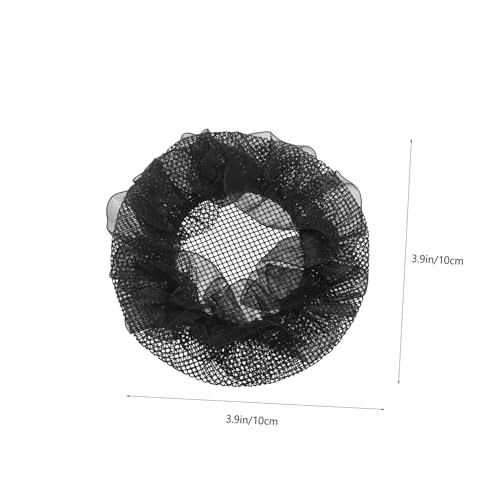 BATHVEVE 6 Stck Teiliges Elastisches Haarnetz mit Spitzenbesatz Atmungsaktive Netz Duttnetze für Ballett Tanz Eiskunstlauf und Turnen Rutschfestes Haarnetz für Frauen und Performer von BATHVEVE