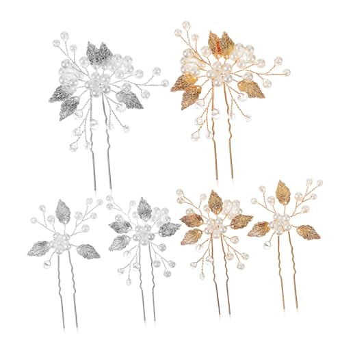 BATHVEVE 6 Stück Braut Haarnadeln Teiliges mit Perlen und Strass Design Gold und Silber Eleganter Haarschmuck für Hochzeit Festliche Anlässe Damen Haarspangen für Braut und Brautjungfern BATHVEVE 6 Stück Braut Haarnadeln Teiliges mit Perlen und Strass Design Gold und Silber Eleganter Haarschmuck für Hochzeit Festliche Anlässe Damen Haarspangen für Braut und Brautjungfern von BATHVEVE