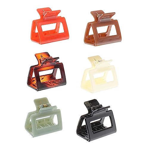 BATHVEVE 6 Stück Teiliges Quadratische Haarklammern Haarklammern für und Mädchen zum Stylen und Halten von Dicken Haaren Farbenfrohes Design Vielseitig Einsetzbar von BATHVEVE