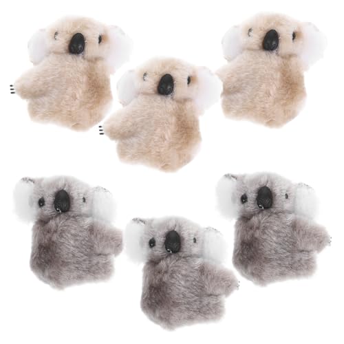 BATHVEVE 6Stücke Teiliges Cartoon Plüsch Haarklammern Koala Haarspangen für Mädchen Niedliche Dekorative Haarklammern aus Hochwertigem Plüsch für Geburtstagsfeiern und Tägliche Frisuren von BATHVEVE