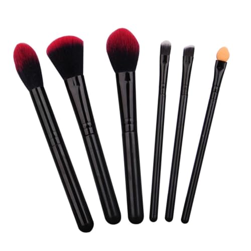 BATHVEVE 6stücke Teiliges Kosmetikpinsel Frauen Rote Weiche Haarblush-pinsel Für Präzises Make-up Vielseitig Einsetzbar Für Concealer Foundation Lidschatten Und Puder von BATHVEVE