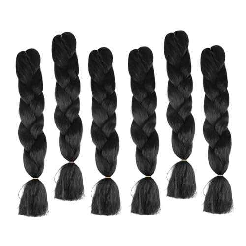 BATHVEVE 6stücke Hochtemperatur-drahtperücke Afrikanischer Flechtzopf Fake-flechtfrisur Für Mädchen Perückenzöpfe Flecht-haarverlängerungen Synthetische Flechten Haar Ornament Für von BATHVEVE