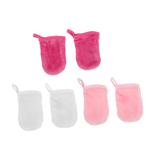 BATHVEVE 6stücke Pack Gesichtsreinigungs-handschuhe Für Damen Make-up Entferner Handschuhe Mit Sauberen Nähten Für Unterwegs Aus Mikrofaser von BATHVEVE