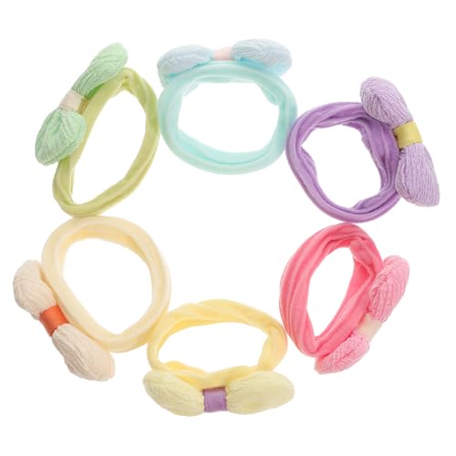 BATHVEVE 6stücke Schleifen Haarspangen Mädchen Elastische Haarspangen Kleine Frische Gummiband Haarschmuck von BATHVEVE