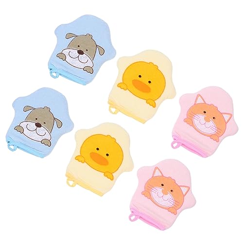 BATHVEVE 6stücke Badehandschuhe Für Junge Mädchen Und Junge Mädchen Cartoon Duschhandschuhe Zum Sanften Reinigen Und Peeling Für Neugeborene Und Kleinkinder von BATHVEVE