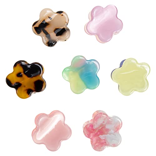 BATHVEVE 7 Stück Teiliges Blumenförmige Haarklammern für Mädchen Bunte Haarspangen Rutschfeste Claw Clips für Dünnes und Mitteldickes Haar Haarschmuck von BATHVEVE