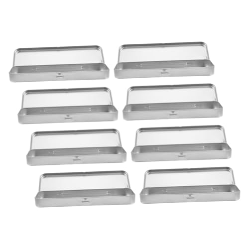 BATHVEVE 8 Stück Teiliges Federmäppchen aus Langlebigem Tinplate Schlankes Leichtes Stifteetui mit Einfachem Einzelschicht Design als Büro Organizer für Schule Praktischer von BATHVEVE