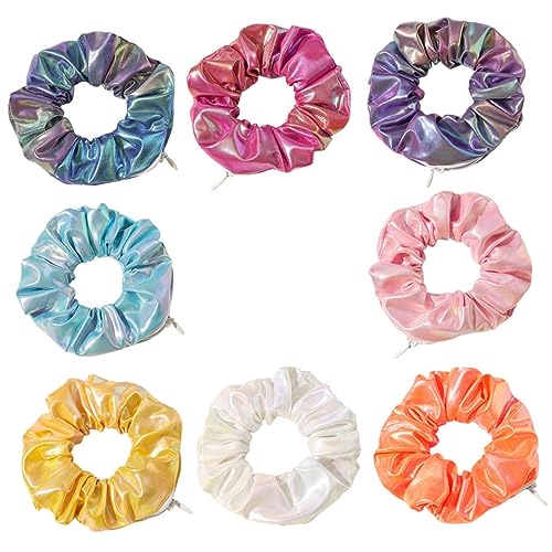 BATHVEVE 8stücke Haarringe Mädchen Farbverlauf Haarseil Haarring Kopfschmuck Haarseil Band Mit Reißverschluss Für Haarfixierung von BATHVEVE