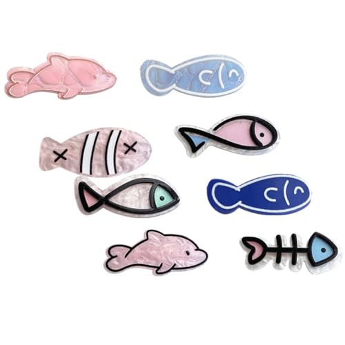 BATHVEVE 8stücke Kawaii Mini Haarspangen Cartoon Haarclips Für Mädchen Niedliche Haarschmuck Accessoires Aus Acryl Und Metall Leichte Und Wiederverwendbare Haarklemmen Für Alltag Und von BATHVEVE