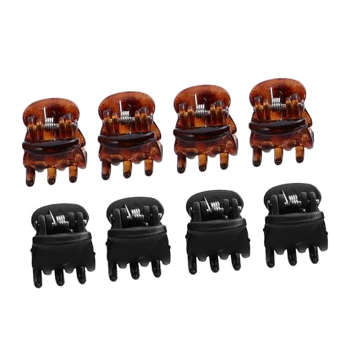 BATHVEVE 96 Stück Teiliges Mini Haarspangen aus Robustem Kunststoff Kleine Haarklammern für Damen Mädchen Schwarz und Kaffeebraun für Feines und Dünnes Haar Einfach zu Tragen und von BATHVEVE