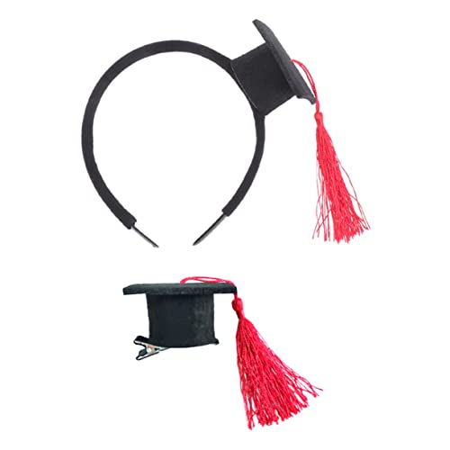 BATHVEVE Abschluss-stirnband Mit Doktorhut-haarnadel Für Graduation Party Kopf Decor Mini Hut Kopfschmuck Für Erwachsene von BATHVEVE