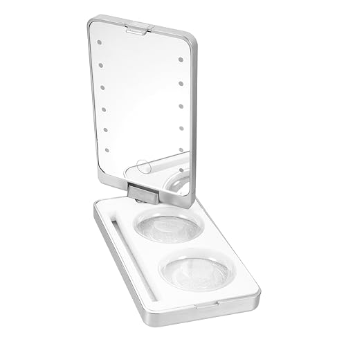 BATHVEVE Led Wimpern Aufbewahrungsbox Mit Spiegel Tragbare Kosmetische Wimpern-halterung Für Damen Wiederverwendbar Und Staubdicht Für Reisen Und Schönheitssalons von BATHVEVE