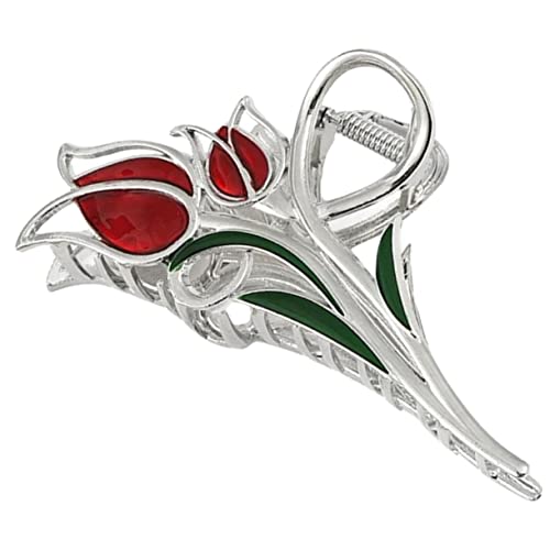 BATHVEVE Stilvolle Tulpen-haarspange Für Frauen Robuster Krallenclip Für Kurzes Haar Attraktiver Haarschmuck Für Verschiedene Anlässe Für Alltag Und Besondere Ereignisse von BATHVEVE