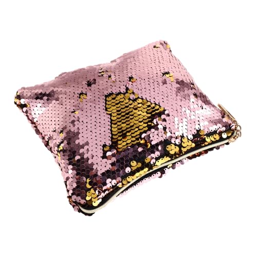 BATHVEVE Pailletten Handtasche Damen Kosmetiktasche Mit Reißverschluss Strapazierfähige Münztasche Aus Praktischem Material Für Party Shopping Oder Alltag von BATHVEVE
