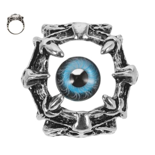 BATHVEVE Evil Eye Ring Herren Vintage Gothic Schmuck Halloween Party Accessoire Komfortabler Alloy Finger Ring Unisex BATHVEVE Evil Eye Ring Herren Vintage Gothic Schmuck Halloween Party Accessoire Komfortabler Alloy Finger Ring Unisex von BATHVEVE