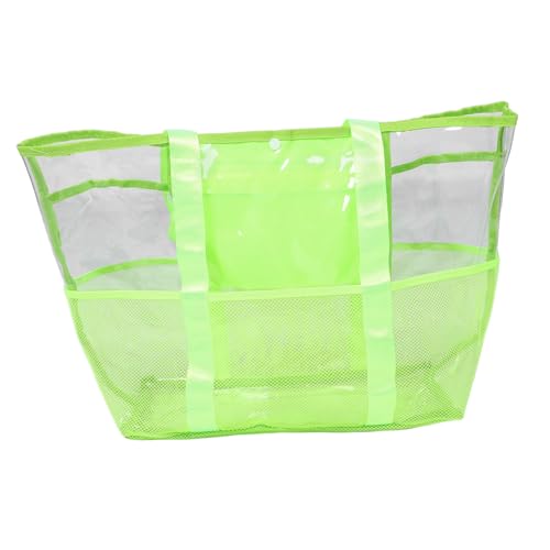 BATHVEVE Faltbare Strandtasche mit Netzgewebe Wasserabweisend Sandfrei mit Mehrfachfächern Große Leichte Handtasche für Urlaub Pool Outdoor und Reisen für Damen von BATHVEVE