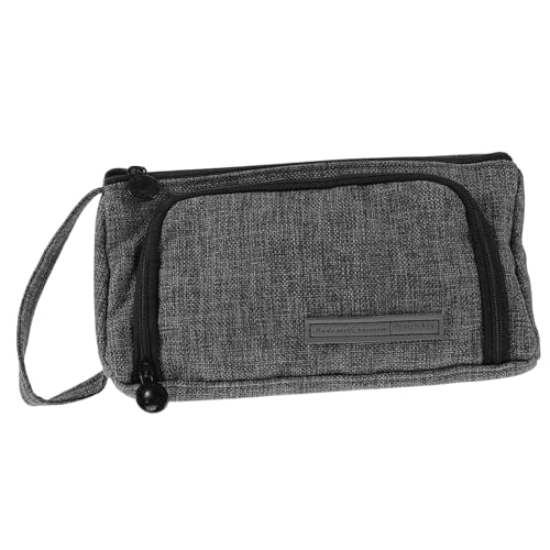 BATHVEVE Große Kapazität Federmäppchen Handliche Stiftetasche Robustem Canvas mit Reißverschluss für Studenten Vielseitig Einsetzbar als Reise oder Make Up Tasche Leicht Tragbar und von BATHVEVE