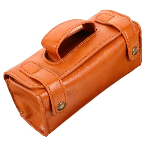 BATHVEVE Großer Reise Kulturbeutel aus PU Leder für Männer Wasserdichter Rasierer Aufbewahrungsbeutel mit Mehreren Fächern für Toilettenartikel und Reisebedarf Braun von BATHVEVE